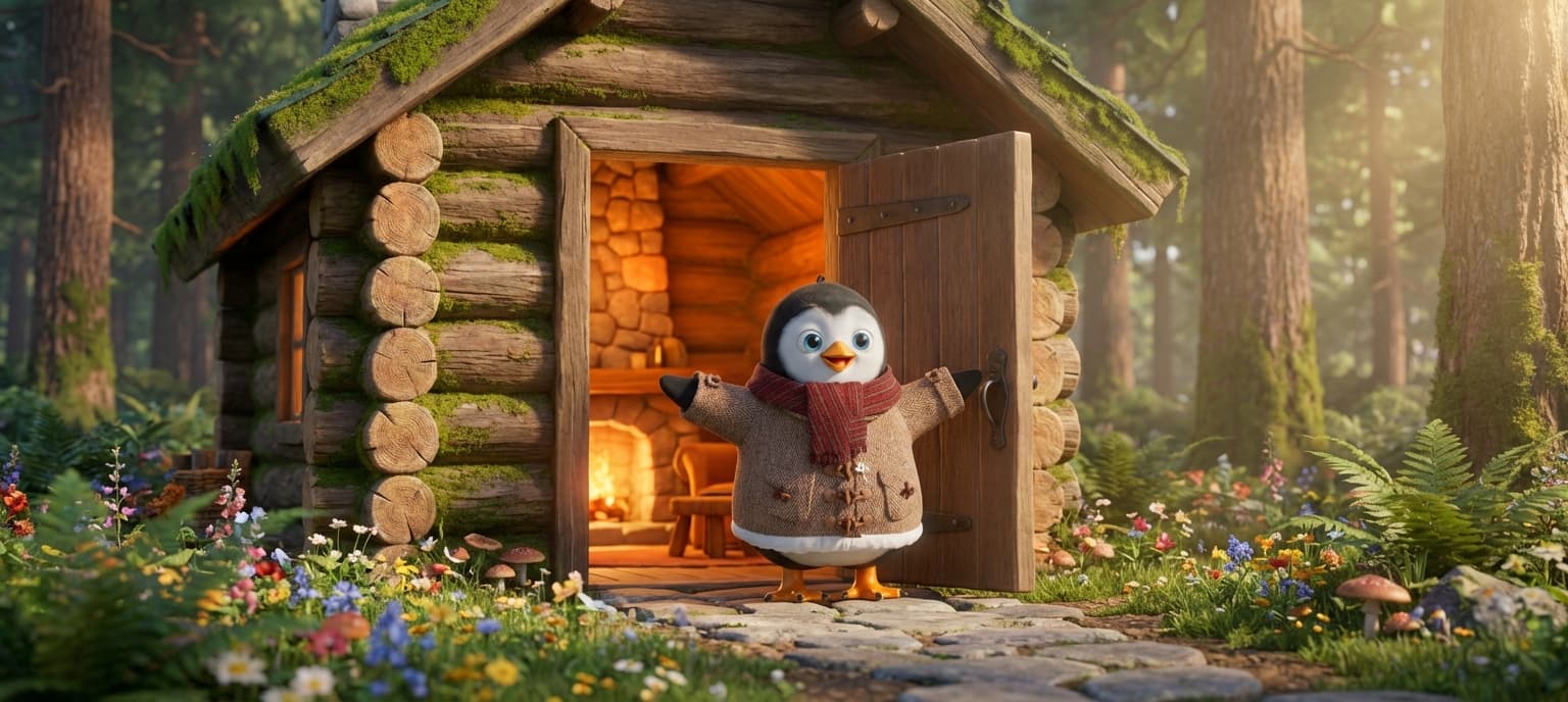 Dora standing in a warm room